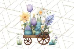 Whimsical Flower Carts PNG Clipart Floral Market Product Image 5