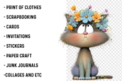 Flower Cats Clipart Product Image 2