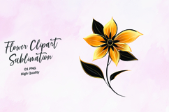 Elegant Yellow Gold Blossom Clipart Sublimation PNG Product Image 1