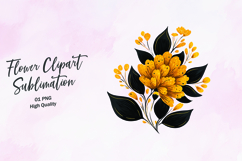 Mustard Yellow Bloom Clipart Sublimation PNG Product Image 1
