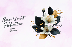 Watercolor Ivory Petals Clipart Sublimation PNG Product Image 1