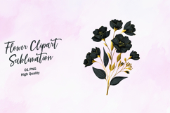 Dark Golden Garden Stem Clipart Sublimation PNG Product Image 1