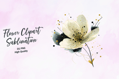 Blooming Light Beige Flower Clipart Sublimation PNG Product Image 1