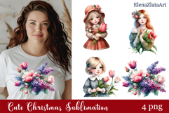 Flower clipart, Watercolor floral clipart, Bouquets Product Image 1