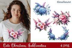 Flower clipart, Watercolor floral clipart, Bouquets Product Image 1