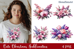 Flower clipart, Watercolor floral clipart, Bouquets Product Image 1