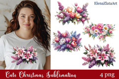Flower clipart, Watercolor floral clipart, Bouquets Product Image 1