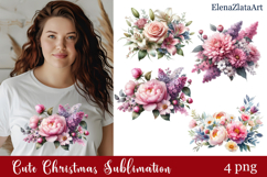 Flower clipart, Watercolor floral clipart, Bouquets Product Image 1