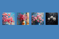 Flower coaster Sublimation Square coaster design Watercolor Product Image 6