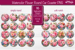 Car coaster Sublimation Bundle contains 16 designs with beautiful watercolor Pink Peony Flower PNG. This car coaster 2.53&#039;&#039; x 2,53&#039;&#039; comes with and without a notch.