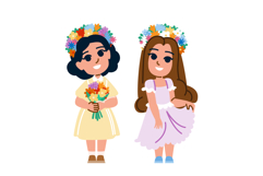 headpiece flower crown kid girl vector Product Image 1