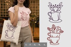 Living Flower in Coffee Cup for Sublimation Set Product Image 1