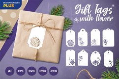 Gift Tag Bundle of Different Kinds of Beautiful Flowers SVG Product Image 1