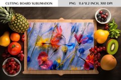 Summer Wild Flowers Design|Cutting Board Sublimation Product Image 1