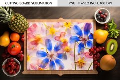 Summer Wild Flowers Design|Cutting Board Sublimation Product Image 1