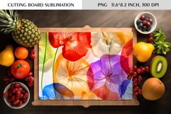 Summer Wild Flowers Design|Cutting Board Sublimation Product Image 1
