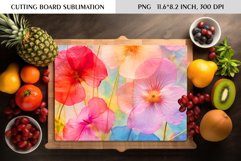 Summer Wild Flowers Design|Cutting Board Sublimation Product Image 1