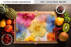 Summer Wild Flowers Design|Cutting Board Sublimation Product Image 1