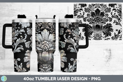 GorgeousFlower Laser 40oz Tumbler design.