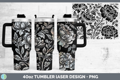 GorgeousFlower Laser 40oz Tumbler design.