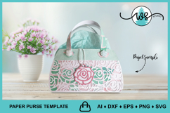 Flower Design Paper Purse 3D SVG Product Image 9