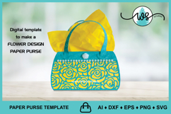 Flower Design Paper Purse 3D SVG Product Image 1