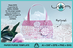 Flower Design Paper Purse 3D SVG Product Image 3