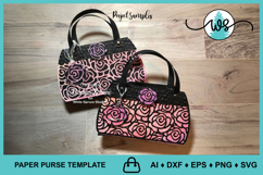 Flower Design Paper Purse 3D SVG Product Image 4