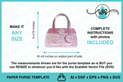 Flower Design Paper Purse 3D SVG Product Image 5