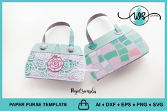 Flower Design Paper Purse 3D SVG Product Image 6