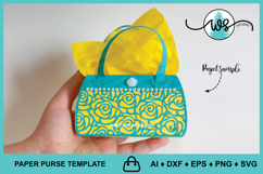 Flower Design Paper Purse 3D SVG Product Image 7