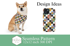 Flower Checkerboard Seamless Pattern | Checker Tumbler Wrap Product Image 2