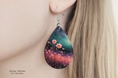 Flower Earring Sublimation Flower Teardrop Earrings Design