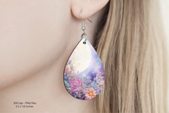 Flower Earring Sublimation Flower Teardrop Earrings Design