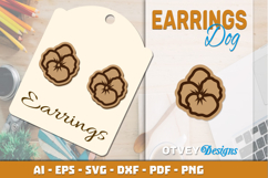 Flowers Earring Laser Cut Product Image 1