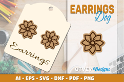 Flowers Earring Laser Cut Product Image 1