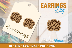 Flowers Earring Laser Cut Product Image 1