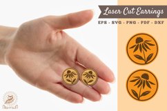 Flower Earrings Laser Cut SVG 1 Product Image 1