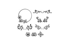 Flower Elements SVG Cut File Product Image 1