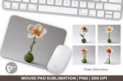 Mouse Pad Flower Embroidery Product Image 1