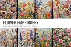 3D Flower Embroidery Flower View Craft Art Background_A Product Image 1