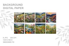 3D Flower Embroidery Flower View Craft Art Background_E Product Image 2