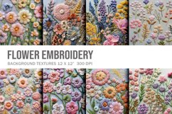 3D Flower Embroidery Flower View Craft Art Background_F Product Image 1