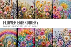 3D Flower Embroidery Flower View Craft Art Background_B Product Image 1