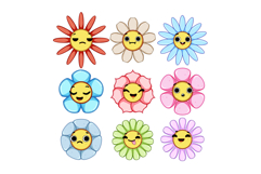 flower face set cartoon Product Image 1