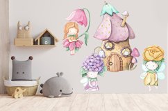 Floral little fairies Clipart sublimation PNG Product Image 4