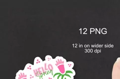 Flower Fantasy Printable Stickers Set of 12 PNG