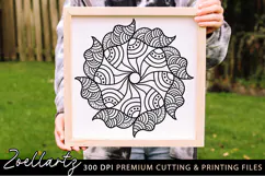 Flower Illustration Floral Mandala SVG PNG EPS DXF Cut File Product Image 2