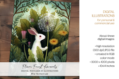 Forest Flower Animals Postcard Set Product Image 3