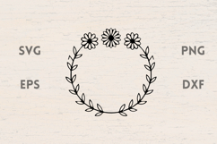 Simple Flowers laurel SVG Product Image 1
